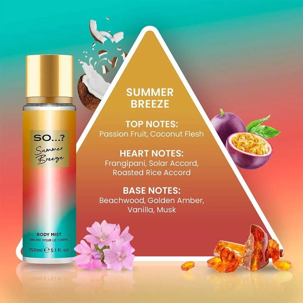 Brume Parfumée Summer Breeze - Coco, Passion, Frangipanier - 150ml