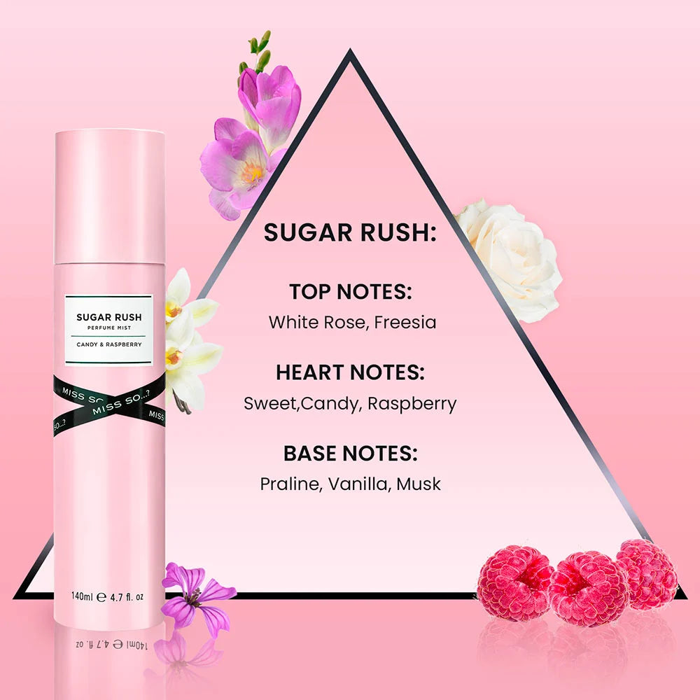 Brume Miss So Sugar Rush-Rose, Bonbon, Framboise