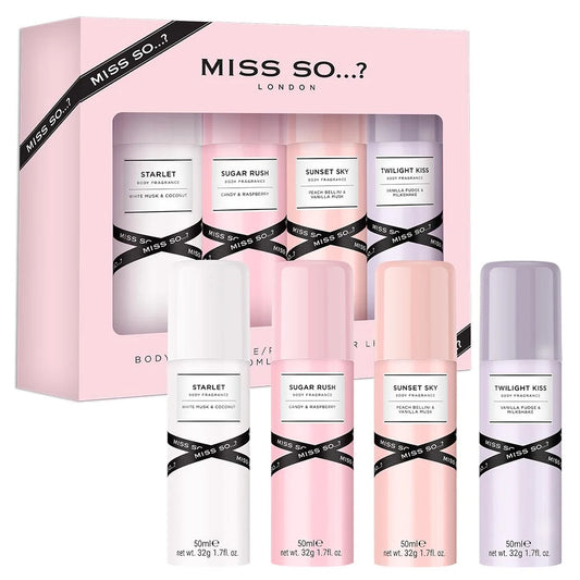 Coffret 4 Mini Brumes Parfumées Miss So